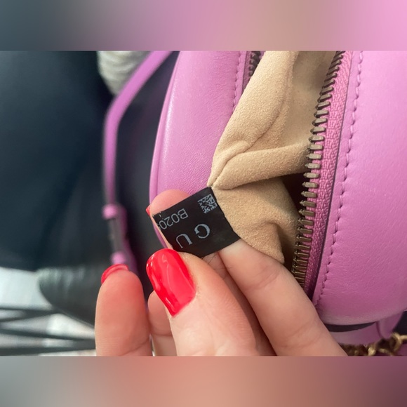 SOLD Gucci GG Marmont Small Camera Bag pink purple - Picture 11 of 13